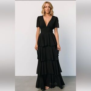 Baltic Born Black Tiered Maxi Dress